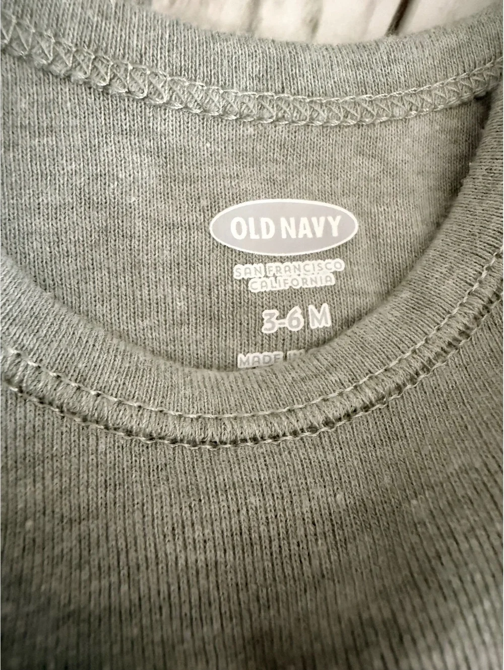 Old Navy Baby 3-6M Gray Holiday Onesie Romper